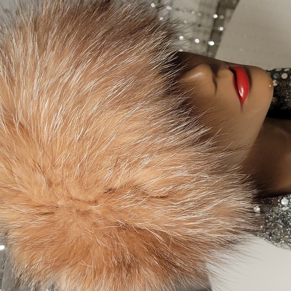 ALASKAN FUR authentic & Unique Crystal Fox Knit Stretch Headband or Scarf
